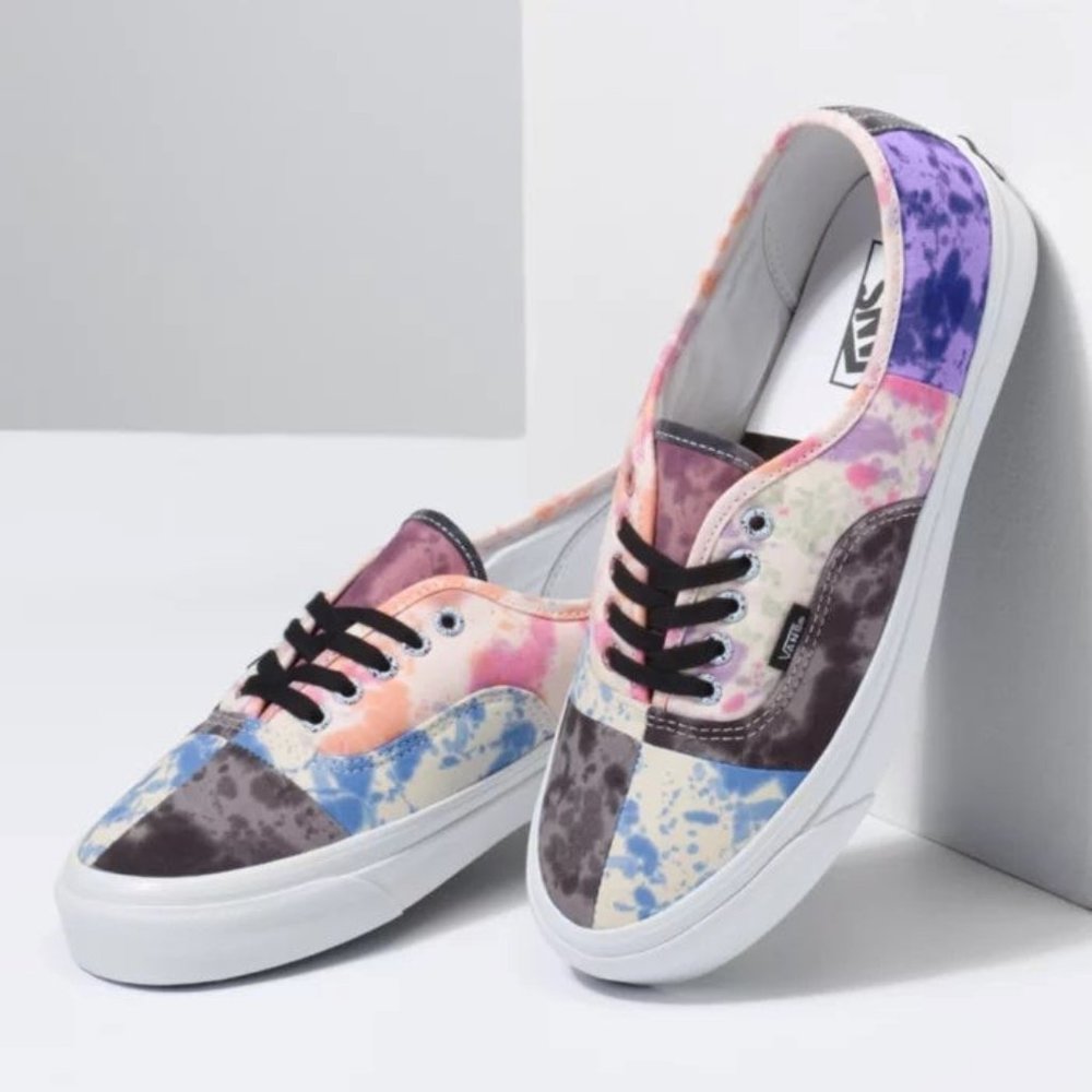 Vans Authentic 44 DX Tie Dye Sneakers Anaheim Factory Lace Up Low Top Size 6.5